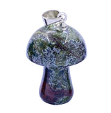 Crystal Mushroom Pendant - Dragon Blood Jasper - image 1
