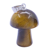 Crystal Mushroom Pendant - Tiger Eye - image 1