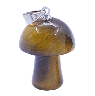 Crystal Mushroom Pendant - Tiger Eye - image 1