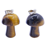 Crystal Mushroom Pendant - Tiger Eye - image 2