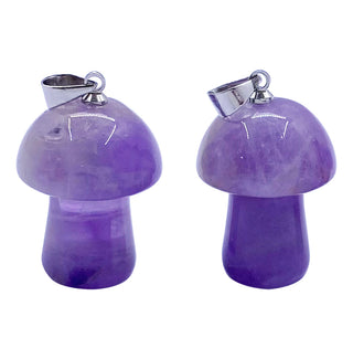 Crystal Mushroom Pendant - Amethyst - image 2