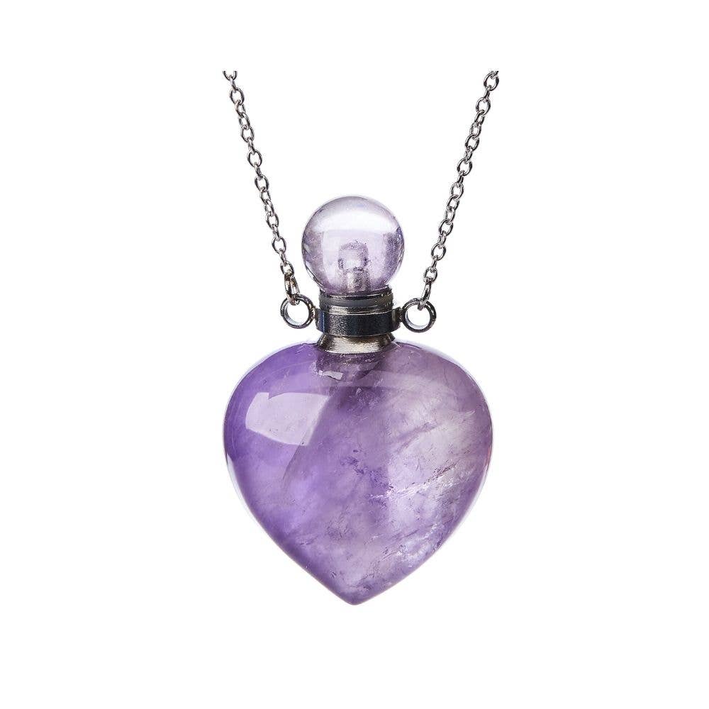 Aromatherapy Necklace - Amethyst Spirit Heart