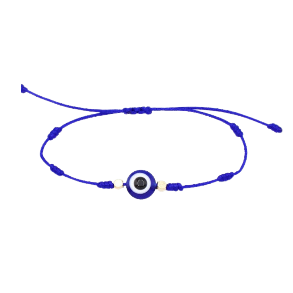 Blue Plain Evil Eye Bracelet