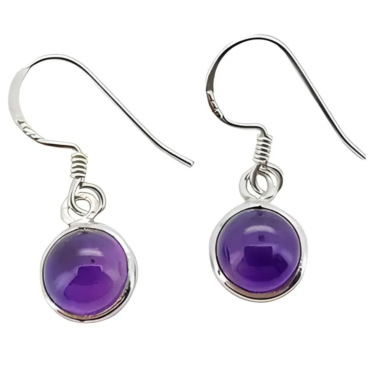 Amethyst Sterling Silver Dangle Earrings