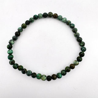 Detail view of African Turquoise Bracelet 4mm Jewelry - Bracelet at Mind's Eye Mystics