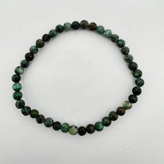 Detail view of African Turquoise Bracelet 4mm Jewelry - Bracelet at Mind's Eye Mystics
