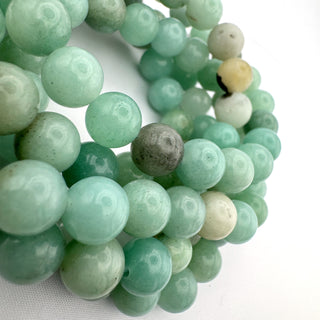 Detail view of Amazonite Bracelet 8mm Jewelry - Bracelet at Mind's Eye Mystics