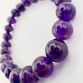 Detail view of Amethyst Bracelet 8mm Jewelry - Bracelet at Mind's Eye Mystics