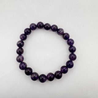 Detail view of Amethyst Bracelet 8mm Jewelry - Bracelet at Mind's Eye Mystics