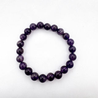 Detail view of Amethyst Bracelet 8mm Jewelry - Bracelet at Mind's Eye Mystics