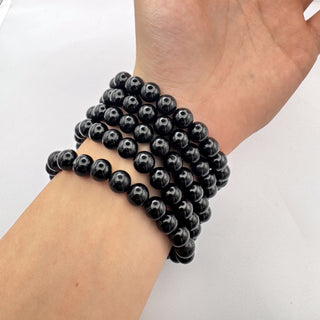 Black Tourmaline Bracelet 8mm Jewelry - Bracelet at Mind's Eye Mystics