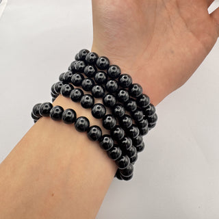 Black Tourmaline Bracelet 8mm Jewelry - Bracelet at Mind's Eye Mystics