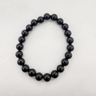 Detail view of Black Tourmaline Bracelet 8mm Jewelry - Bracelet at Mind's Eye Mystics