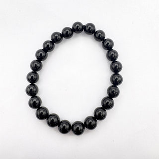 Detail view of Black Tourmaline Bracelet 8mm Jewelry - Bracelet at Mind's Eye Mystics