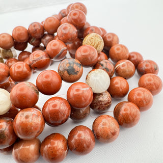 Detail view of Brecciated Jasper Bracelet 8mm Jewelry - Bracelet at Mind's Eye Mystics