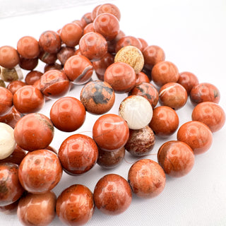 Detail view of Brecciated Jasper Bracelet 8mm Jewelry - Bracelet at Mind's Eye Mystics