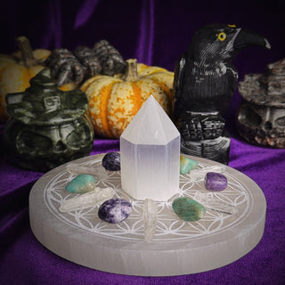 Crystal Grid Set for Calm, styled lifestyle photo