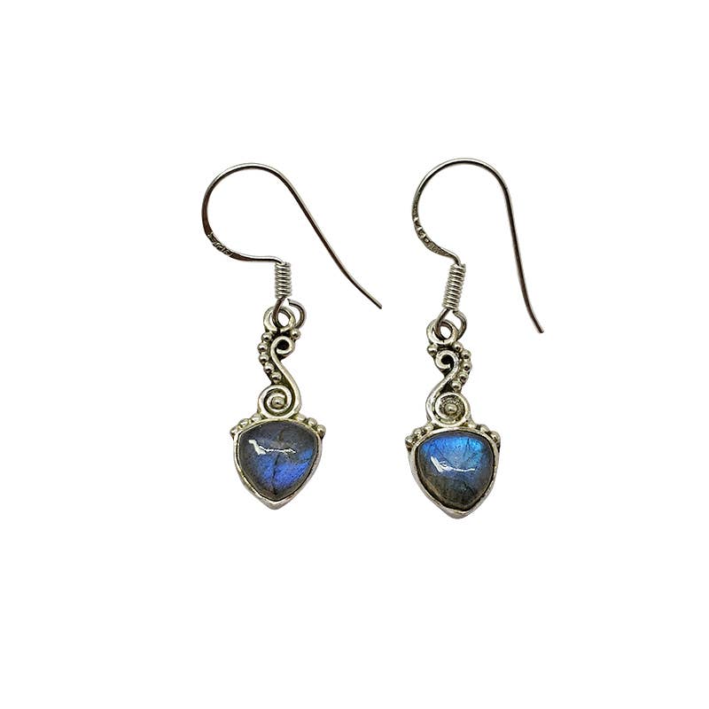 Labradorite Sterling Silver Dangle Earrings