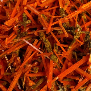 Detail view of Crocoite Specimen - Piece / The Tangle Crystal - Specimen at Mind's Eye Mystics