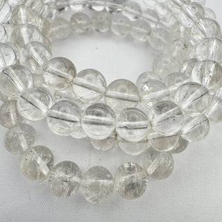 Detail view of Crystal Quartz Bracelet 8mm Jewelry - Bracelet at Mind's Eye Mystics