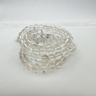 Detail view of Crystal Quartz Bracelet 8mm Jewelry - Bracelet at Mind's Eye Mystics