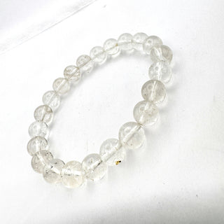 Detail view of Crystal Quartz Bracelet 8mm Jewelry - Bracelet at Mind's Eye Mystics