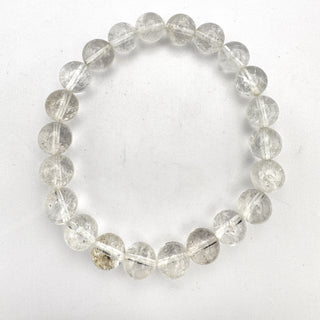 Detail view of Crystal Quartz Bracelet 8mm Jewelry - Bracelet at Mind's Eye Mystics