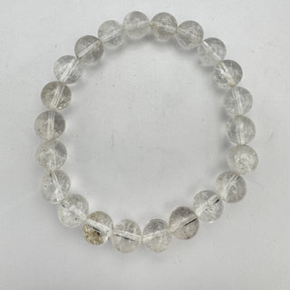 Detail view of Crystal Quartz Bracelet 8mm Jewelry - Bracelet at Mind's Eye Mystics