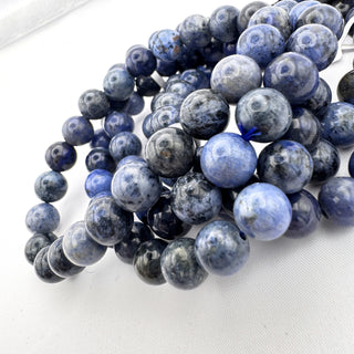 Detail view of Dumortierite Bracelet 8mm Jewelry - Bracelet at Mind's Eye Mystics