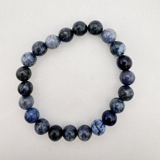 Detail view of Dumortierite Bracelet 8mm Jewelry - Bracelet at Mind's Eye Mystics