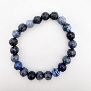 Detail view of Dumortierite Bracelet 8mm Jewelry - Bracelet at Mind's Eye Mystics