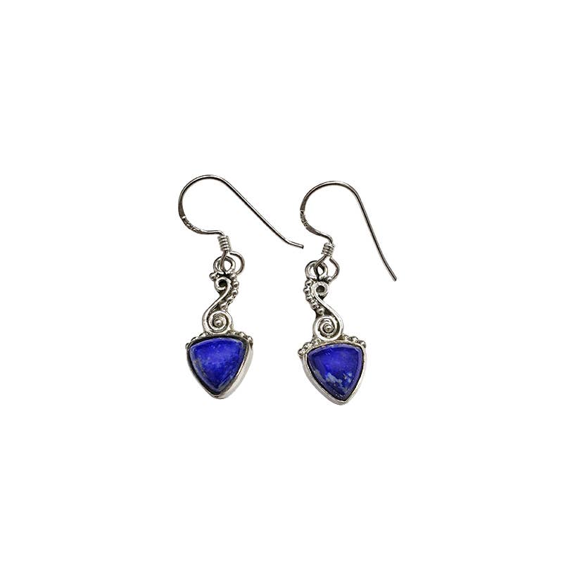 Lapis Sterling Silver Dangle Earrings