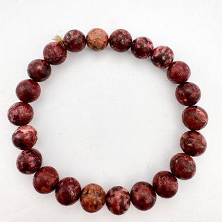 Detail view of Eudialyte Bracelet 8mm Jewelry - Bracelet at Mind's Eye Mystics