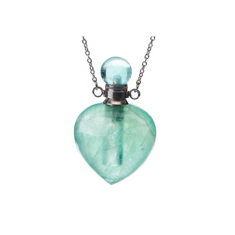 Aromatherapy Necklace - Fluorite Intuition Heart