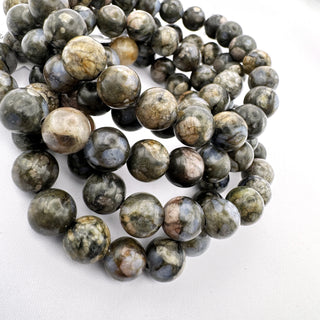 Detail view of Glaucophane Bracelet 8mm Jewelry - Bracelet at Mind's Eye Mystics