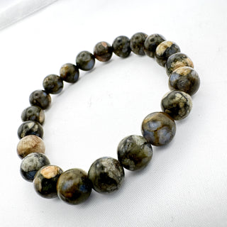 Detail view of Glaucophane Bracelet 8mm Jewelry - Bracelet at Mind's Eye Mystics