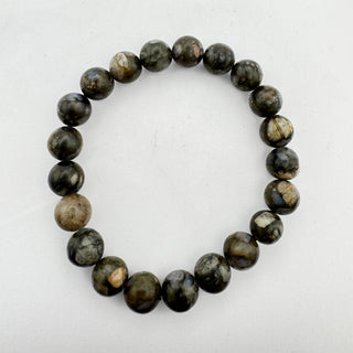 Detail view of Glaucophane Bracelet 8mm Jewelry - Bracelet at Mind's Eye Mystics