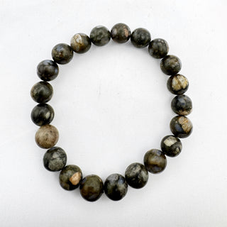 Detail view of Glaucophane Bracelet 8mm Jewelry - Bracelet at Mind's Eye Mystics