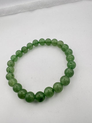 Detail view of Green Aventurine Bracelet 8mm Jewelry - Bracelet at Mind's Eye Mystics
