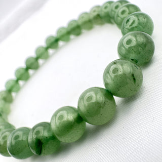 Detail view of Green Aventurine Bracelet 8mm Jewelry - Bracelet at Mind's Eye Mystics