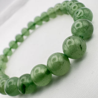Detail view of Green Aventurine Bracelet 8mm Jewelry - Bracelet at Mind's Eye Mystics
