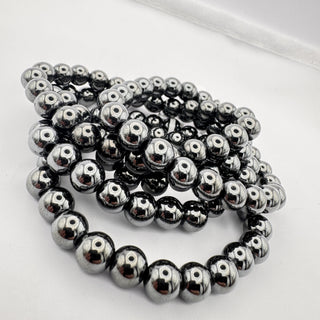 Detail view of Hematite Bracelet 8mm Jewelry - Bracelet at Mind's Eye Mystics