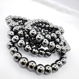 Detail view of Hematite Bracelet 8mm Jewelry - Bracelet at Mind's Eye Mystics