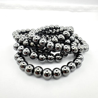 Detail view of Hematite Bracelet 8mm Jewelry - Bracelet at Mind's Eye Mystics
