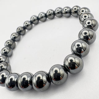 Detail view of Hematite Bracelet 8mm Jewelry - Bracelet at Mind's Eye Mystics