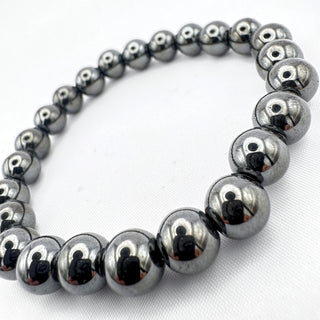 Detail view of Hematite Bracelet 8mm Jewelry - Bracelet at Mind's Eye Mystics