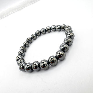 Detail view of Hematite Bracelet 8mm Jewelry - Bracelet at Mind's Eye Mystics