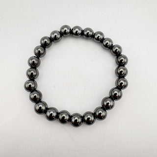 Detail view of Hematite Bracelet 8mm Jewelry - Bracelet at Mind's Eye Mystics