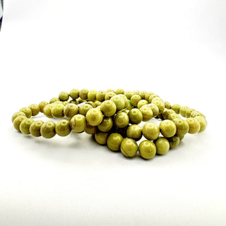 Detail view of Imperial Green Jasper Bracelet 8mm Jewelry - Bracelet at Mind's Eye Mystics