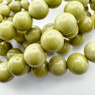 Detail view of Imperial Green Jasper Bracelet 8mm Jewelry - Bracelet at Mind's Eye Mystics